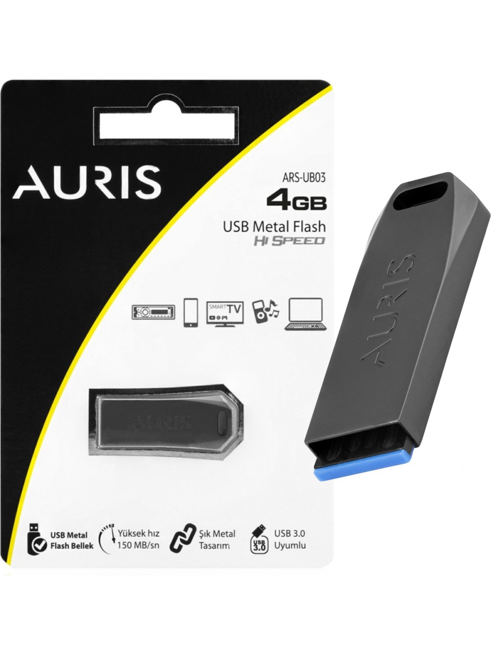 AURİS 4GB METAL FLASH BELLEK